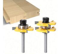 Shein 2 piezas Juego de Formones de Espiga y Mortaja de Alta Calidad - Mango Ajustable de Precisión, Fresa en Forma de T Adecuada para Madera Blanda, Madera