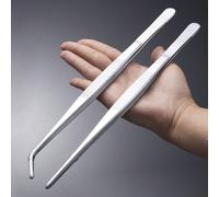 Shein 2 Piezas Juego De Pinzas De Acero Inoxidable Con Puntas Rectas Y Curvas