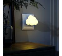 Shein 2 piezas Luz nocturna auxiliar LED ABS de luz oscura con sensor fotoeléctrico, enchufe europeo, para dormitorio, pasillo, baño