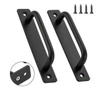 Shein 2 piezas Manija para puerta corrediza de aleación de aluminio en color negro mate/dorado/plateado, tiradores de gabinete con placa posterior de 5 pulg