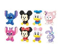 Shein 2 PIEZAS Nuevo estilo Disney Stitch Mickey Donald Duck Stitch Bloques de construcción Figura de anime de dibujos animados Mini juguete de ensamblaje L