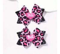 Shein 2 piezas Pasadores de leopardo de colores para Barbie princesa, accesorios de cabello lindos y vibrantes, adecuados para uso diario, regalo para volve