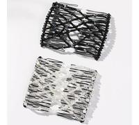 Shein 2 piezas Peine de pelo con decoración de perlas falsas, accesorios para el cabello, recogedor de moño, pasador de moño, pieza de moño, horquillas para