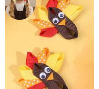 Shein 2 piezas Pinzas para el cabello con forma de pavo de Acción de Gracias