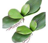 Shein 2 Piezas Planta potted con Orquídea simulada de Mariposa, Accesorios de hojas, Plantas verdes pequeñas en maceta, Arreglos florales de malla de seda c