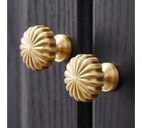 Shein 2 piezas Pomo de calabaza dorado, pomo de mueble de armario, tirador de cajón de gabinete