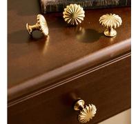 Shein 2 piezas Pomo de calabaza dorado, pomo de mueble de armario, tirador de cajón de gabinete