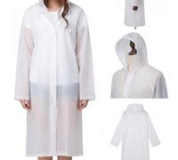 Shein 2 piezas Poncho impermeable de lluvia, talla unisex, adecuado para hombres y mujeres, se puede usar como chaqueta de lluvia, portátil con capucha y ma