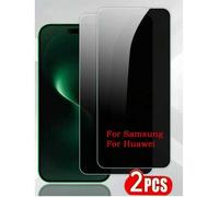 Shein 2 piezas Protector de pantalla de vidrio templado anti-espía para teléfono Android, compatible con Huawei Nova 13i, P40 Lite E, Honor 300, 400, 200 Li