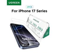 Shein 2 piezas Protector de pantalla de vidrio templado con borde negro compatible con iPhone 17 Air Pro Max de UGREEN