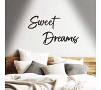 Shein 2 PIEZAS/SET Cartel de dormitorio "Sweet Dreams", "Haz que tus sueños se hagan realidad", Decoración de pared de metal "Sweet Dreams", Decoración del