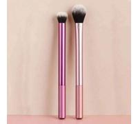 Shein 2 Piezas/set Sombra De Ojos Plana Rosa Y Sombra De Ojos Redonda Morada. La Plana Es Más Suave Y Gruesa, Adecuada Para Sombras De Ojos De Gran Área Y M