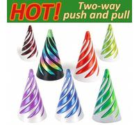 Shein 2 piezas Súper descompresión Cono espiral impreso en 3D de doble cara - Estructura de degradado de color, adecuado como regalo de Halloween y Navidad,