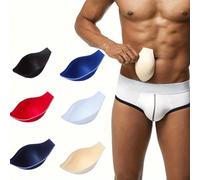 Shein 2 piezas Suspensor deportivo para hombres, calzoncillos bóxer de poliéster con acolchado de espuma, diseño de ajuste ceñido, sólido, que mejora el sop