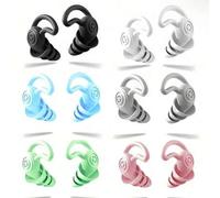 Shein 2 piezas Tapones para los oídos reductores de ruido, NRR 40dB, super cómodos de silicona reutilizables, adecuados para dormir, ronquidos, nadar, apren