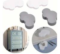 Shein 2 piezas Tirador de puerta de armario de bebé con diseño de nube blanca en forma de cajón pequeño, color aleatorio