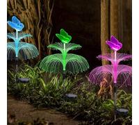 Shein 2 piezas Últimas luces de jardín solares con medusas, luces decorativas solares para exteriores impermeables con 7 variaciones de color, con medusas d