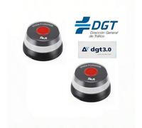 Shein 2 uds-Nueva baliza de emergencia V16 conectada, Luz Emergencia Coche Homologado con Geolocalización | Luz avería carche [Visibilidad 1 Km] Baliza V16