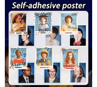 Shein 2 unidades Póster de ST, Póster de Hawkins, Póster autoadhesivo, Will Byers, Eleven, Mike Wheeler, Dustin Henderson con respaldo adhesivo, póster de 3
