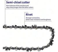 Shein 2 x cadena de sierra 40cm 56TG 3/8 P 1,3mm para cadena Makita Einhell Dolmar Ikra