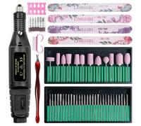 Shein 20,000 RPM Esmeriladora de uñas eléctrica profesional, kit de manicura y pedicura con lima y pulidora de uñas