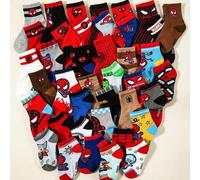 Shein 20/10/5/1 pares de calcetines para niños/niños/niñas de Marvel, con diseño de telaraña de dibujos animados, transpirables, cómodos, que absorben la hu