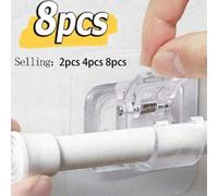 Shein 20/16/8/4/2 piezas Ganchos transparentes para cortinas de ventana, soportes autoadhesivos para barras de cortina, ganchos ajustables para barras de co