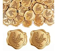 Shein 20/30/50/100 piezas Pegatinas de lacre de cera, Pegatinas de sellado de sobres de invitación de boda, Pegatinas de sellado de sobres autoadhesivas, Ad