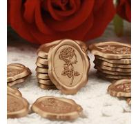 Shein 20/30/50/100 piezas Pegatinas de lacre de cera, Pegatinas de sellado de sobres de invitación de boda, Pegatinas de sellado de sobres autoadhesivas, Ad