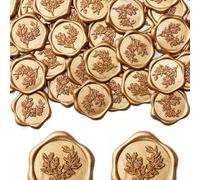 Shein 20/30/50/100 piezas Pegatinas de Sello de Cera, Pegatinas de Sello para Sobres de Invitación de Boda, Pegatinas de Sello Autoadhesivas para Sobres, Ad