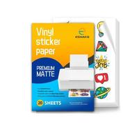 Shein 20/40/50 hojas de papel de vinilo imprimible A4 PET para impresora de inyección de tinta, blanco mate, resistente al agua, papel adhesivo autoadhesivo