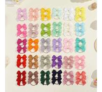 Shein 20/40/60 piezas Mini lazos para el cabello para niñas bebés - Serie de colores mate suaves y cómodos, accesorios de cabello lindos y de moda para uso