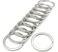 Shein 20/40 piezas Anillos partidos planos de metal, adecuados para llaves de coche, llaveros, colgantes de bolso, manualidades DIY