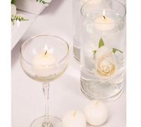 Shein 20/5/1/4 piezas Velas flotantes blancas, velas flotantes de la marca Royal Imports, discos de cera sin fragancia y sin goteo, para centros de mesa, bo