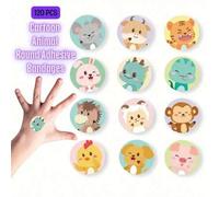 Shein 20/50/120 piezas Vendas adhesivas redondas y pequeñas a prueba de agua - Diseño de dibujos animados, transpirables, hipoalergénicas, suaves en la piel