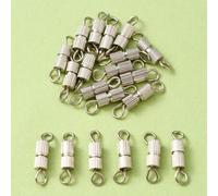 Shein 20 Conjunto hierro tornillo doble conexión Accesorios de joya DIY para Pulsera con collar haciendo