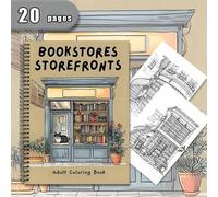 Shein 20 páginas Libro para colorear para adultos con tema de librería, diseño de líneas complejas y delicadas, terapia de arte para aliviar el estrés, rega