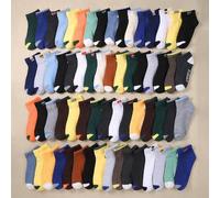 Shein 20 pares de calcetines para niños, que incluyen calcetines náuticos, calcetines tobilleros, calcetines de rayas verticales para niños, con bordado de