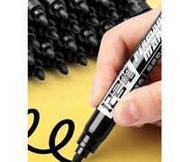 Shein 20 piezas/15 piezas/10 piezas/5 piezas/1 pieza Bolígrafos marcadores permanentes, bolígrafos a base de aceite de gran capacidad y tinta negra impermea