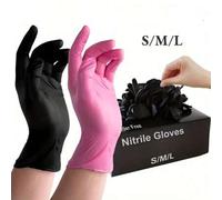 Shein 20 piezas/bolsa Guantes desechables de nitrilo - Libres de látex y polvo, perfectos para tatuajes, manicuras y limpieza de salón, suministros para uña