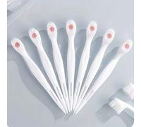 Shein 20 piezas Cepillo de dientes de viaje portátil, Cepillos de dientes desechables mini con perlas de frescura de melocotón, Pasta de dientes y Palillo -