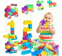 Shein 20 piezas de bloques de construcción suaves, grandes bloques de construcción creativos, juguetes educativos STEM, regalo para niños pequeños, set de b