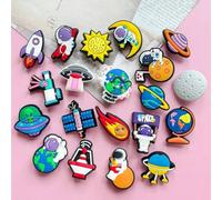 Shein 20 PIEZAS Serie Universo Espacial - Hechas de material PVC, adecuadas para decoraciones de zapatos DIY y regalos, estilo aleatorio, elaboración de reg