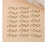 Shein 20 piezas/set Accesorio de joya DIY con diseño de diamante de imitación infinito