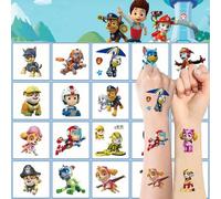 Shein 20 piezas/set Pegatinas de Paw Patrol con lindos perros Chase y Skye, pegatinas de tatuaje temporal impermeables, kawaii, mejores amigos, Ryder, decor