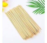 Shein 200/100/80/50/20 piezas Pinchos de bambú disponibles en tamaños de 15cm/20cm/25cm/30cm, adecuados para asar carne, verduras y barbacoas al aire libre,