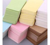 Shein 200/100 tarjetas en blanco, DIY Doodle, tarjetas didácticas con pinyin, tarjetas de vocabulario en inglés de papel kraft con esquinas redondeadas, tar