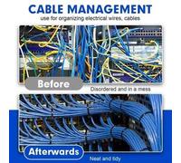 Shein 200/300/400 piezas Surtido de bridas de nailon resistentes - Multisize (10/15/20/25 cm) Bridas de cierre automático con resistencia a la tracción de 2