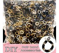 Shein 200/400/800/1000 piezas Gomas de pelo coloridas, bandas de pelo suaves y elásticas para niñas, accesorios de pelo lindos para niños. DIY, adecuados pa