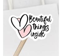 Shein 200 etiquetas en rollo, pegatina "Cosas hermosas dentro" • Etiquetas de envío para paquetes • Suministros de envío para pequeñas empresas / Gracias po